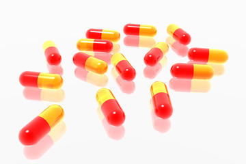 red and yellow pills