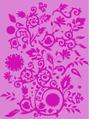 traditional pink floral background