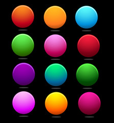 High quality colorful plastic vector icons