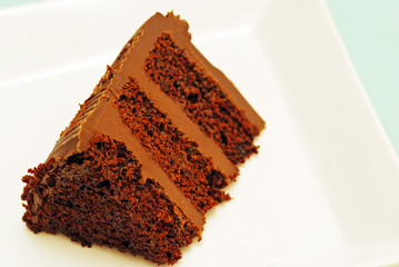 Chocolate cake close up