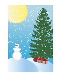 Abstract vector illustration of winter holiday background
