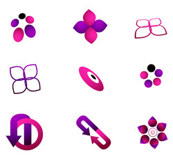 Set of modern vector logos