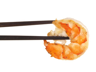 Scampi mit Stäbchen