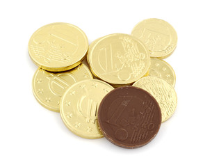 Monedas de chocolate