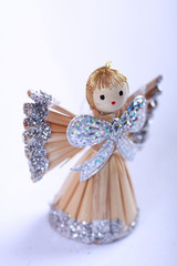 little angel in white background