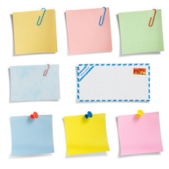 Stationery collection 02, note papers. Clipping path.