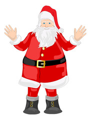 Vector of a Smiling Santa Wishing you a Merry Christmas