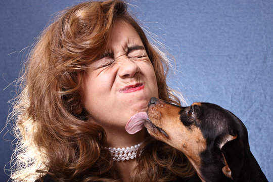 Being licked