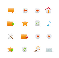 set of elegant  simple icons