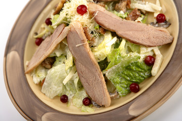 Pechora - duck fillet with wood mushrooms, rye crackers, fresh a