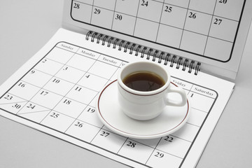Coffee Cup on Calendar