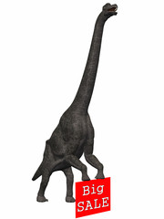 3D Figur mit Verkaufsschild