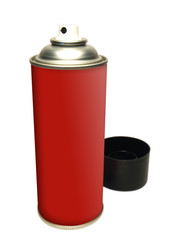 Spray tin on white background