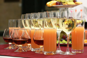 Catering - glasses with drinks