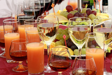 Catering - glasses with drinks