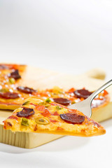 Delicious pizza with natural ingredients