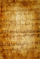 musical notes page - obrazy, fototapety, plakaty