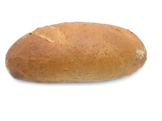 fresh bread on white background