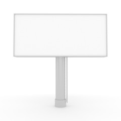 Obraz premium Blank billboard on white ready for branding.