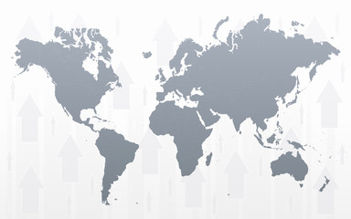 World map arrowed background
