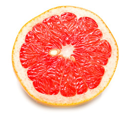 Half of red grapefruit