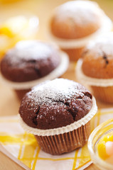 Fresh and home made chocolate muffins