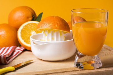 squeezing orange juice