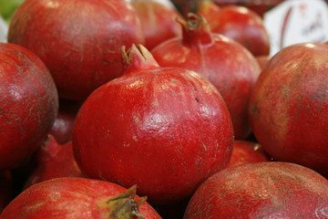 pomegranates on the market