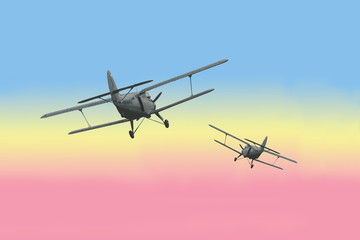 Two airplanes