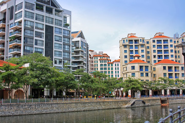Strassenszene in Singapur