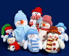 snowman toys family isolated
