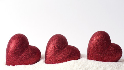 Obraz premium Hearts on snow