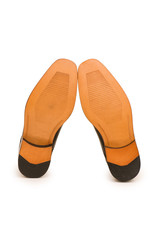 Orange shoes isolated on the white background