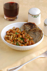 Funghi chiodini all olio con polenta abbrustolita - Contorni