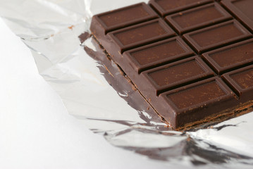 chocolate on a foil