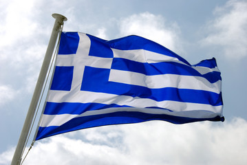 Obraz premium Waving Greek Flag