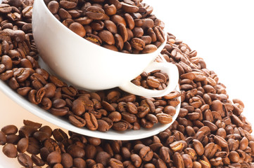 Coffee cup and grain