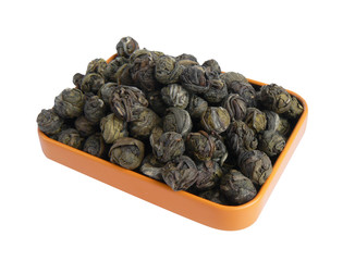Granules of green tea