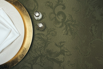 Silk Background and Plate Setting