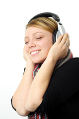 Fototapeta premium Girl with headphones