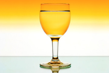 domino wine glasses in backlight