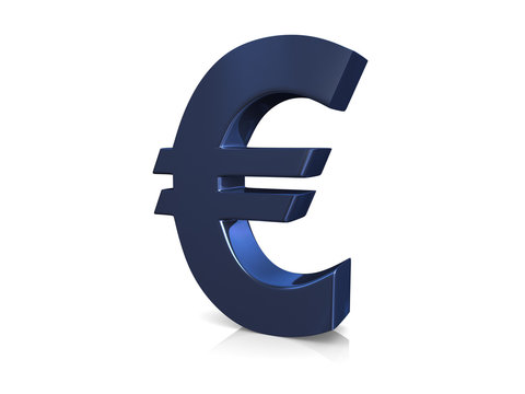 Blue Euro symbol
