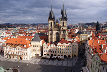 Naklejka na ściany i meble Dachami Pragi