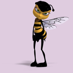 very sweet render of a honey bee in yellow and black with Clippi