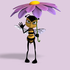 very sweet render of a honey bee in yellow and black with Clippi