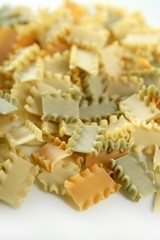 Italian stripes pasta texture