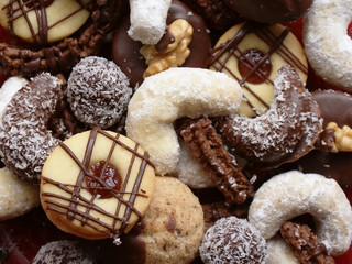 christmas cookies close up