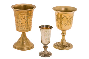 kiddish cup with wine
