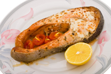 salmon baked in mayonnaise