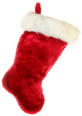 Christmas stocking isolated on white